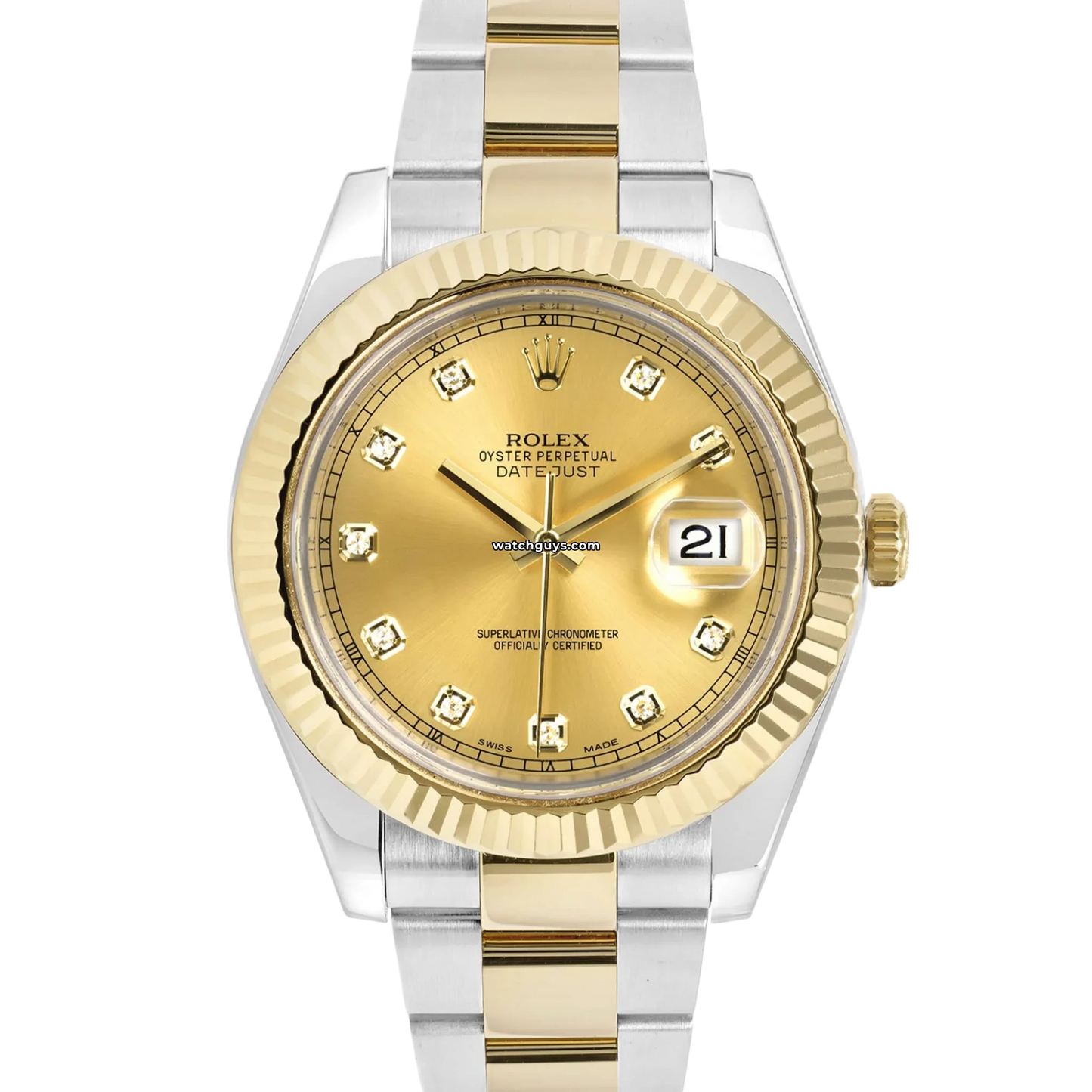 Rolex Datejust 116333 Champagne Diamond Dial