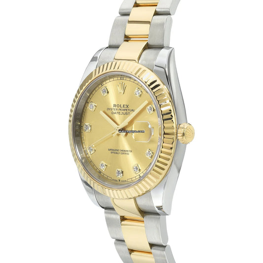 Rolex Datejust 126333 Champagne Diamond Oyster