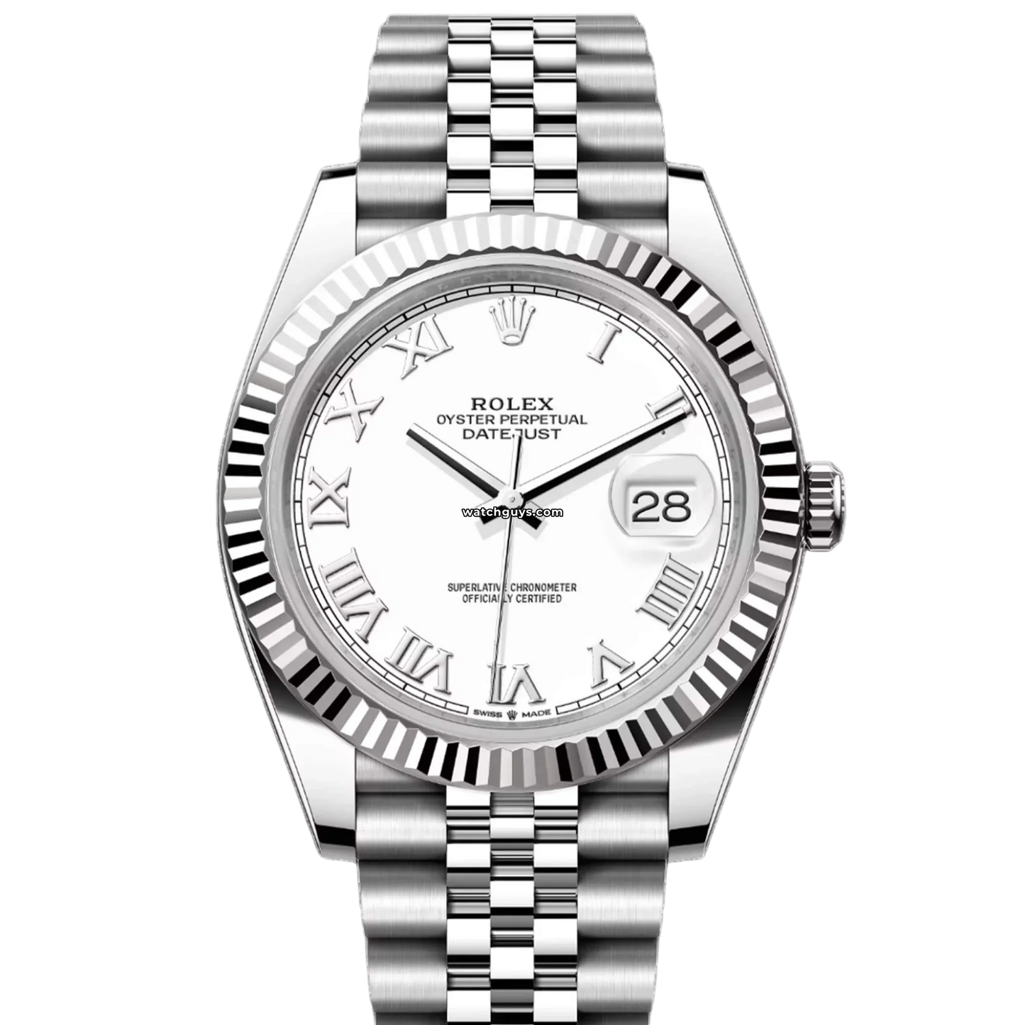 Rolex Datejust 126334 White Roman Jubilee