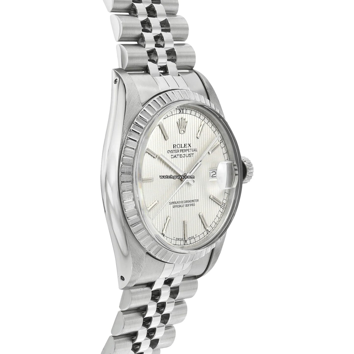 Rolex Datejust 16030 Silver Tapestry