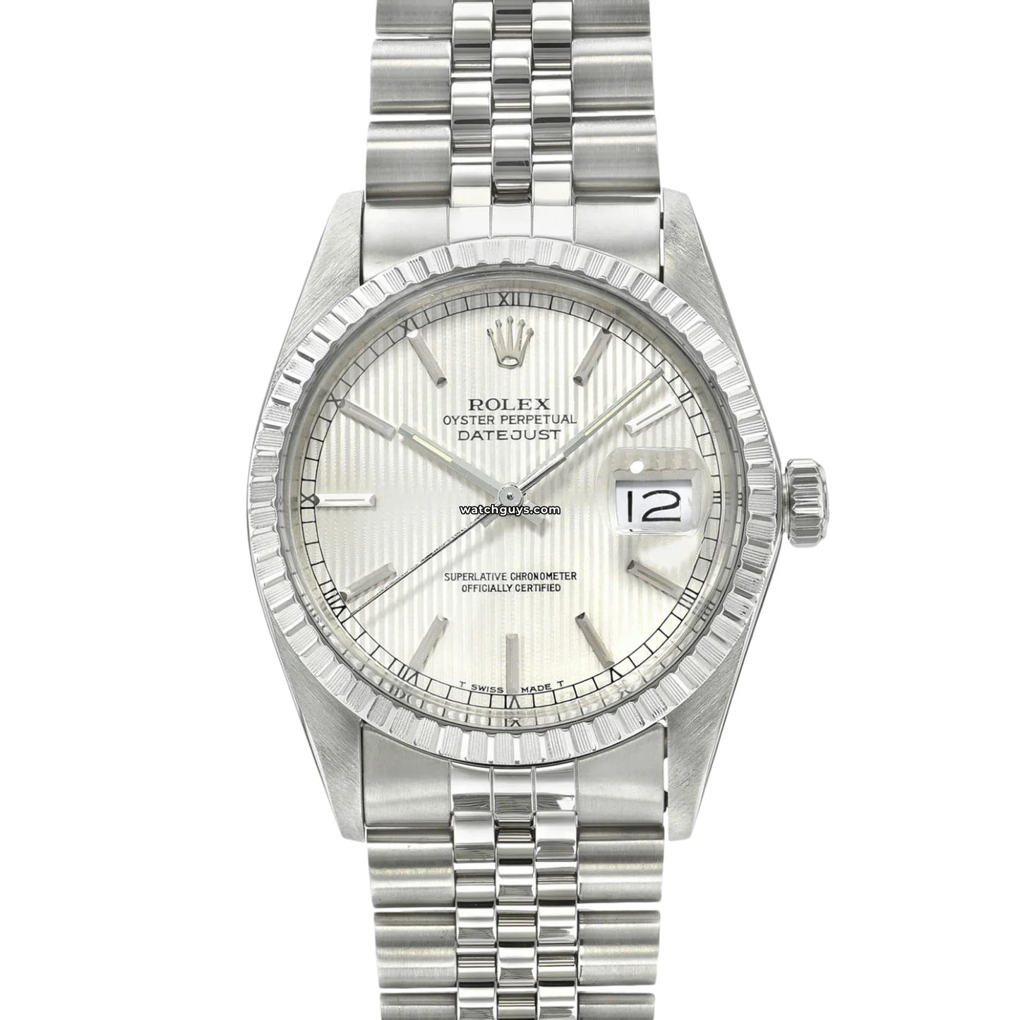Rolex Datejust 16030 Silver Tapestry
