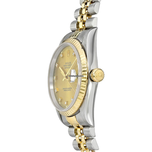 Rolex Datejust 16233 Champagne Diamond