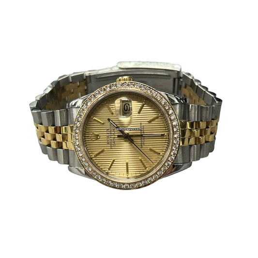 Rolex Datejust 16233 Diamond Champagne Tapestry