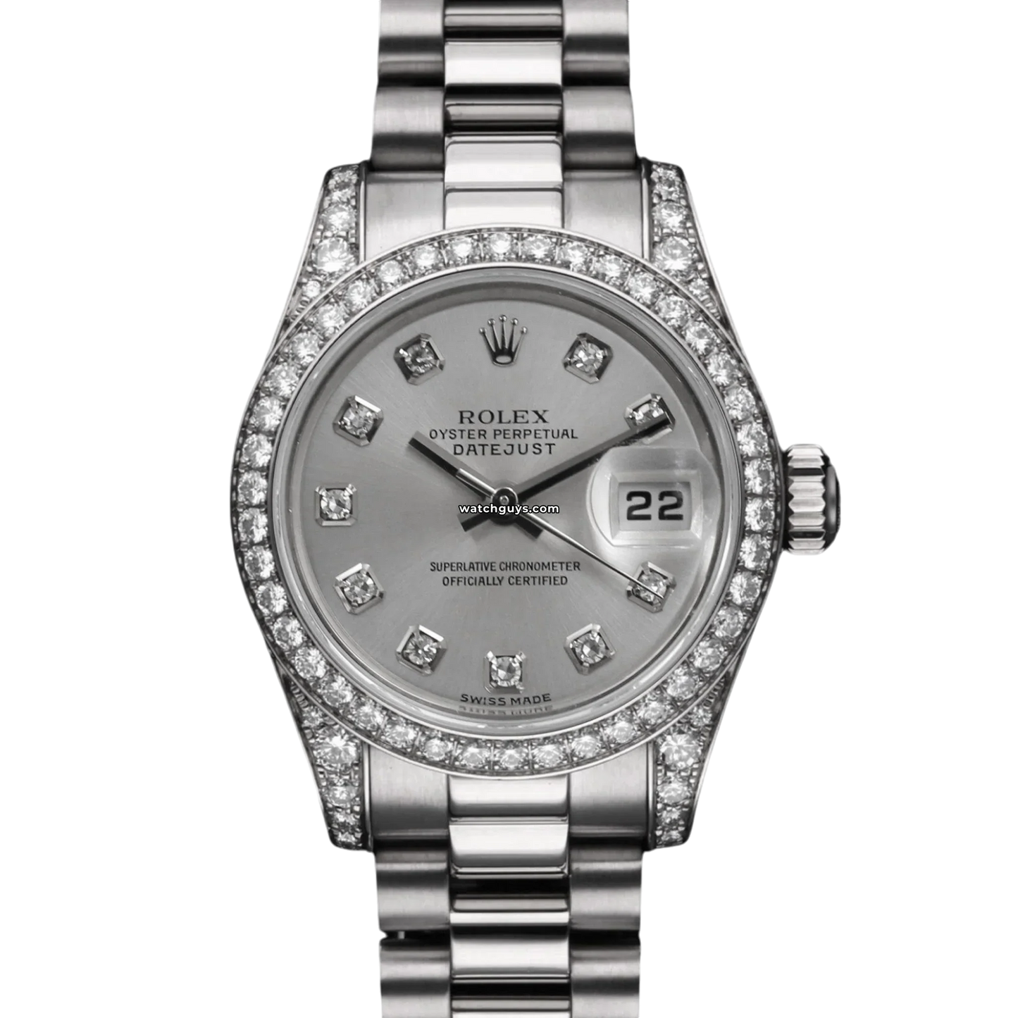 Rolex Datejust 179159 Silver Diamond President