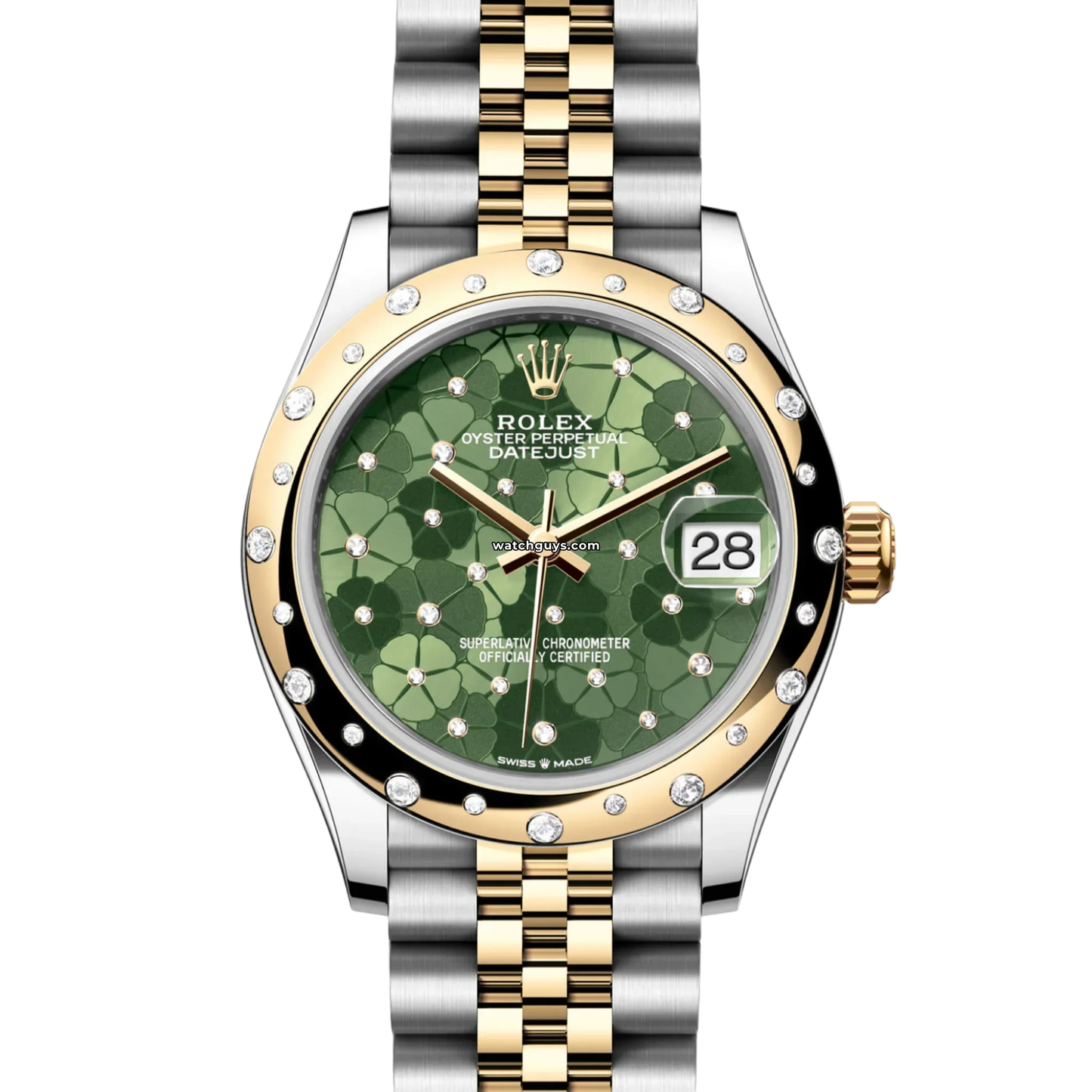 Rolex Datejust 278343RBR Green Floral Motif Diamond