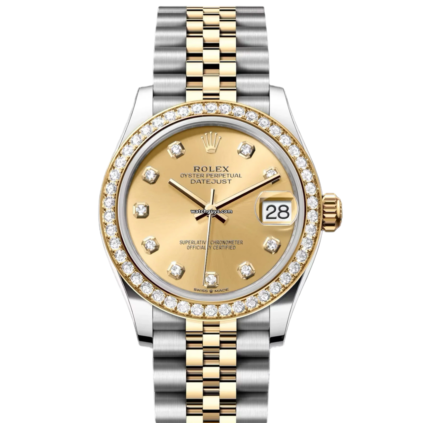 Rolex Datejust 278383RBR Champagne Diamond