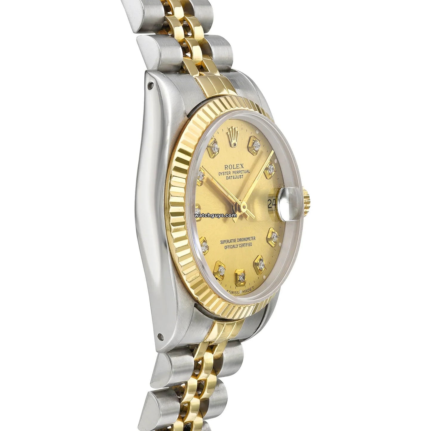 Rolex Datejust 68273 Two Tone Champagne Diamond