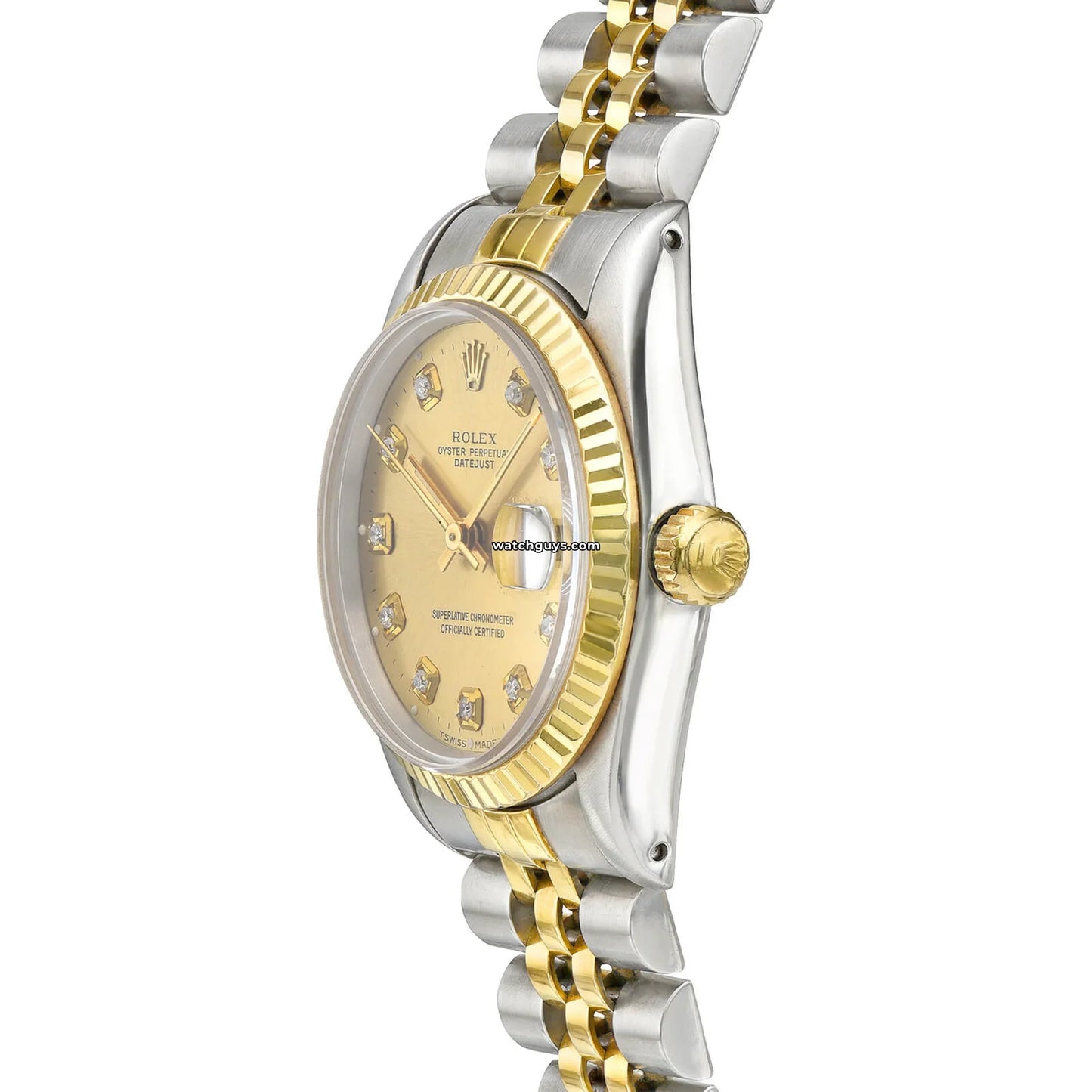Rolex Datejust 68273 Two Tone Champagne Diamond