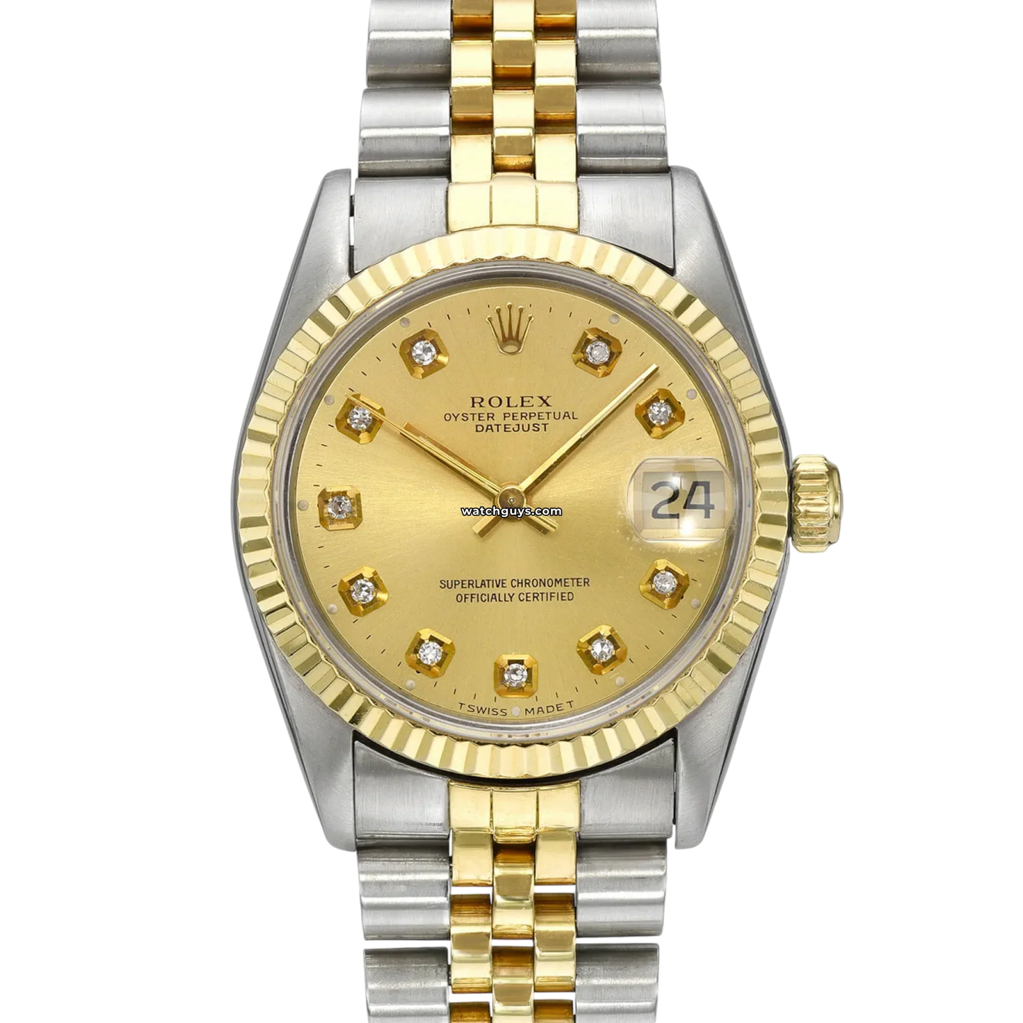 Rolex Datejust 68273 Two Tone Champagne Diamond