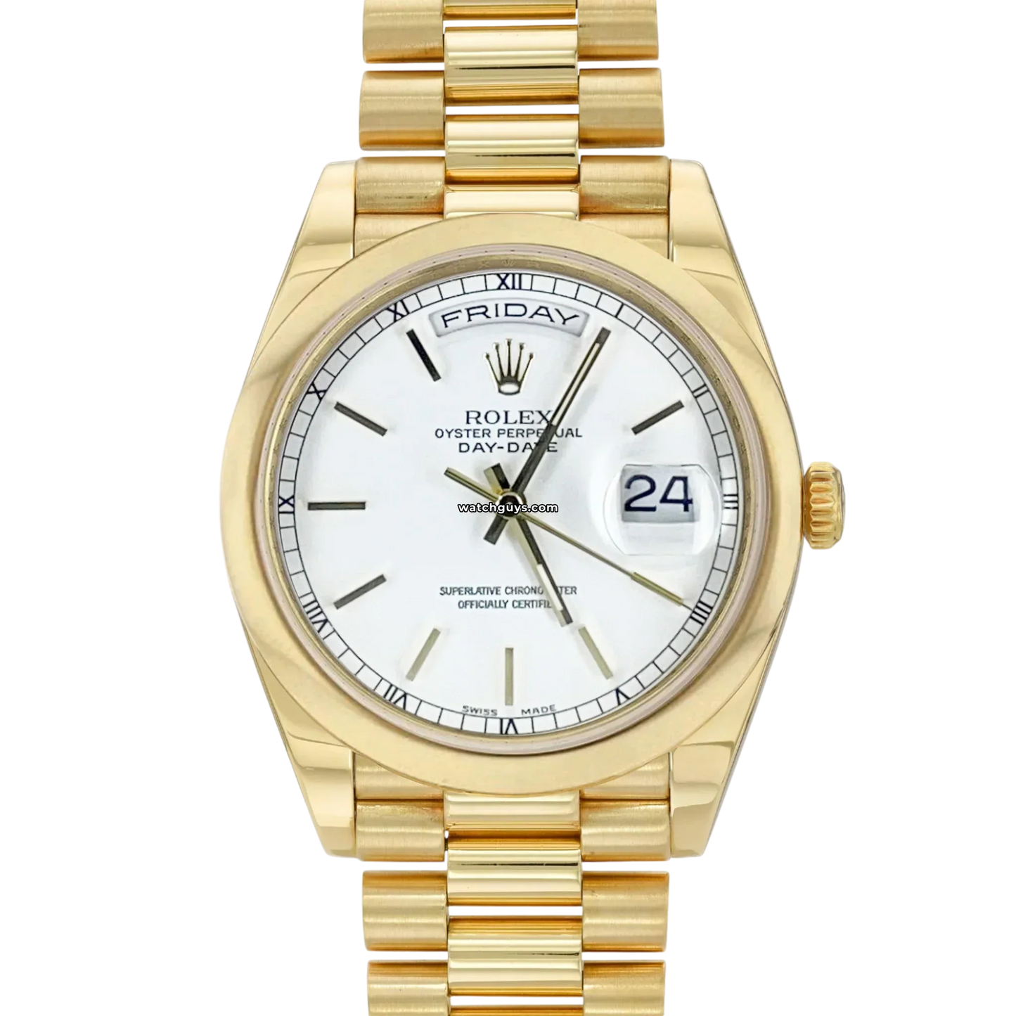 Rolex Day-Date 118208 White Index President