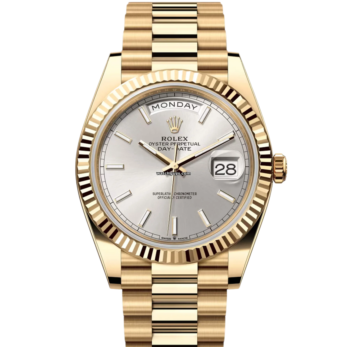 Rolex Day-Date 228238 Silver Index Dial