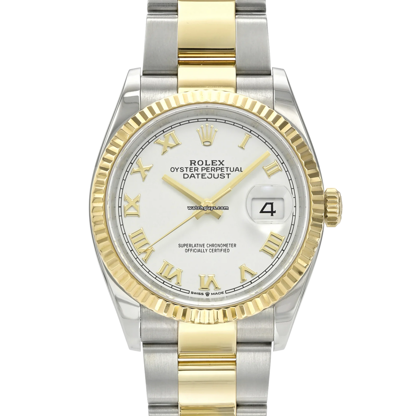 Rolex Datejust 126233 White Roman Oyster
