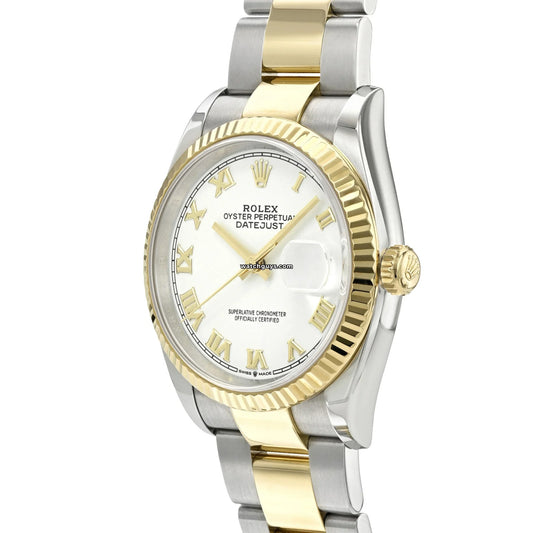 Rolex Datejust 126233 White Roman Oyster