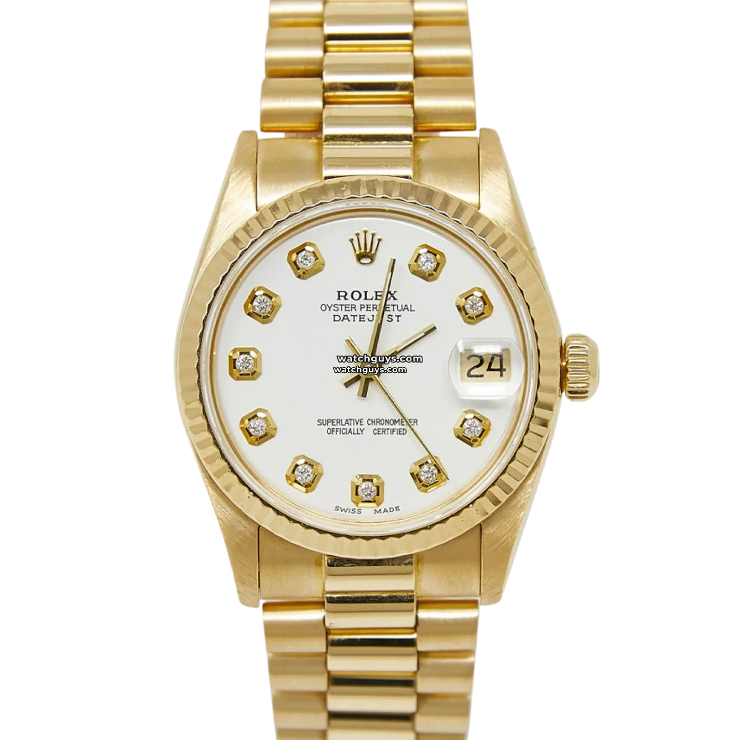 Rolex Datejust 68278 White Diamond President