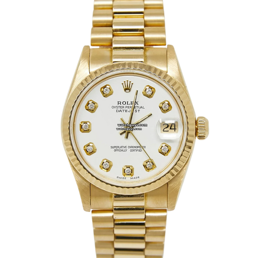 Rolex Datejust 68278 White Diamond President