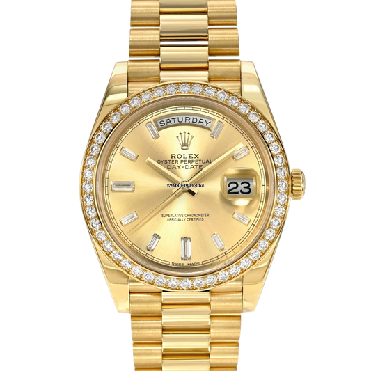 Rolex Day-Date 228348RBR Champagne Baguette