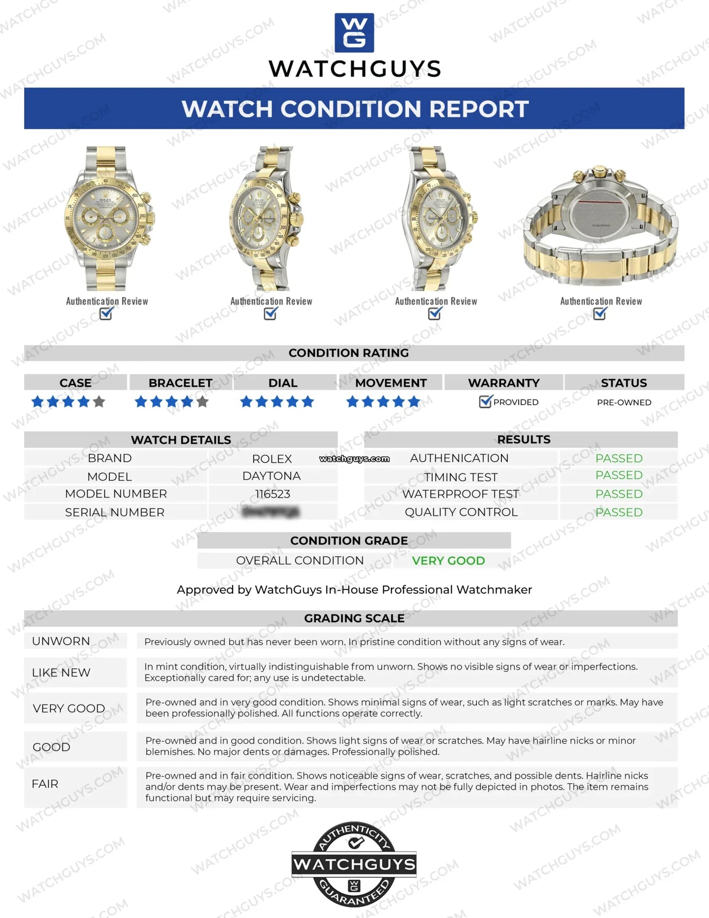 Rolex Daytona 116523 Silver