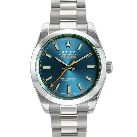 Rolex Milgauss 116400GV Blue Green Crystal