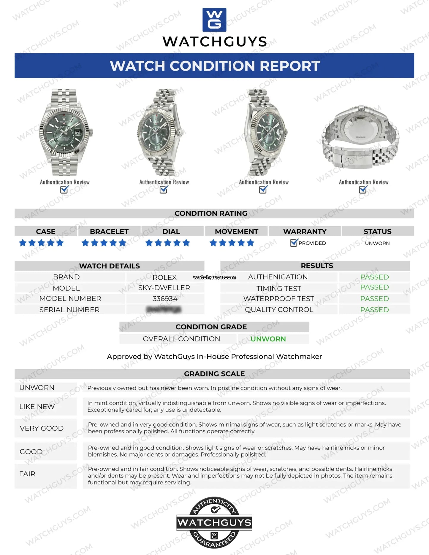 Rolex Sky-Dweller 336934 Green