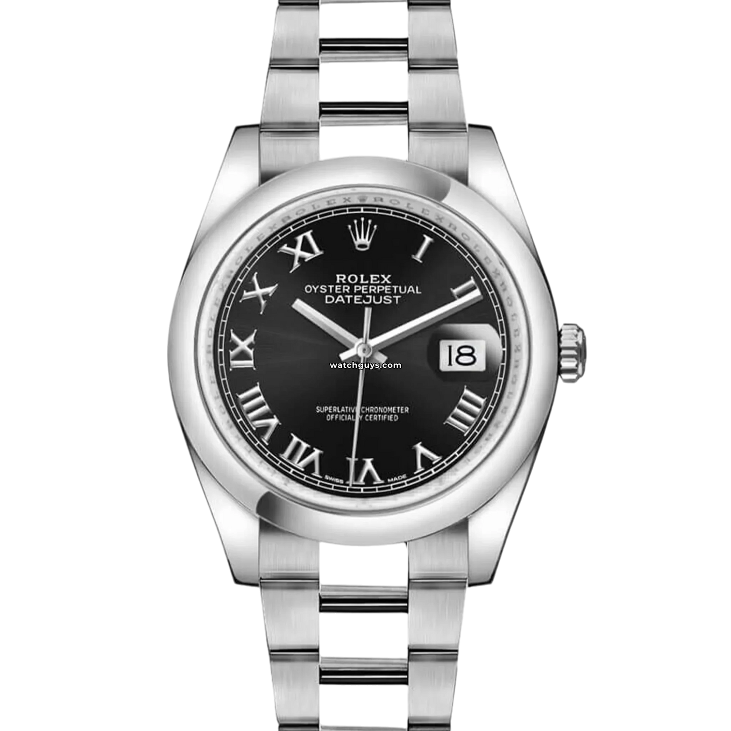 Rolex Datejust 116200 Black Roman Oyster