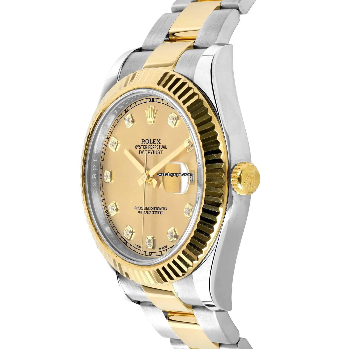 Rolex Datejust 116333 Champagne Diamond Dial