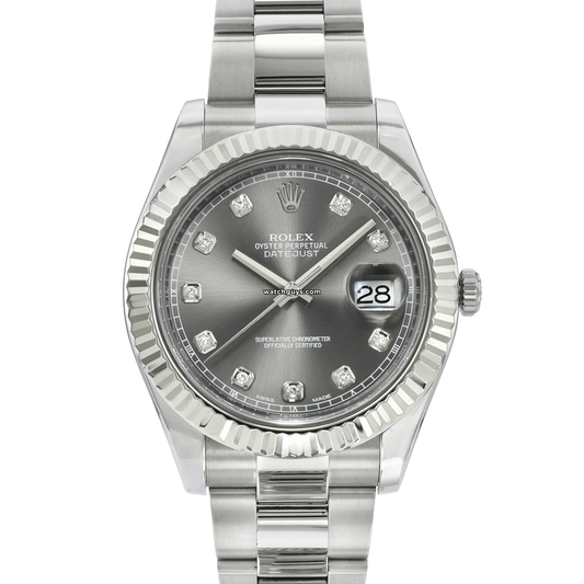 Rolex Datejust 116334 Rhodium Diamond Oyster