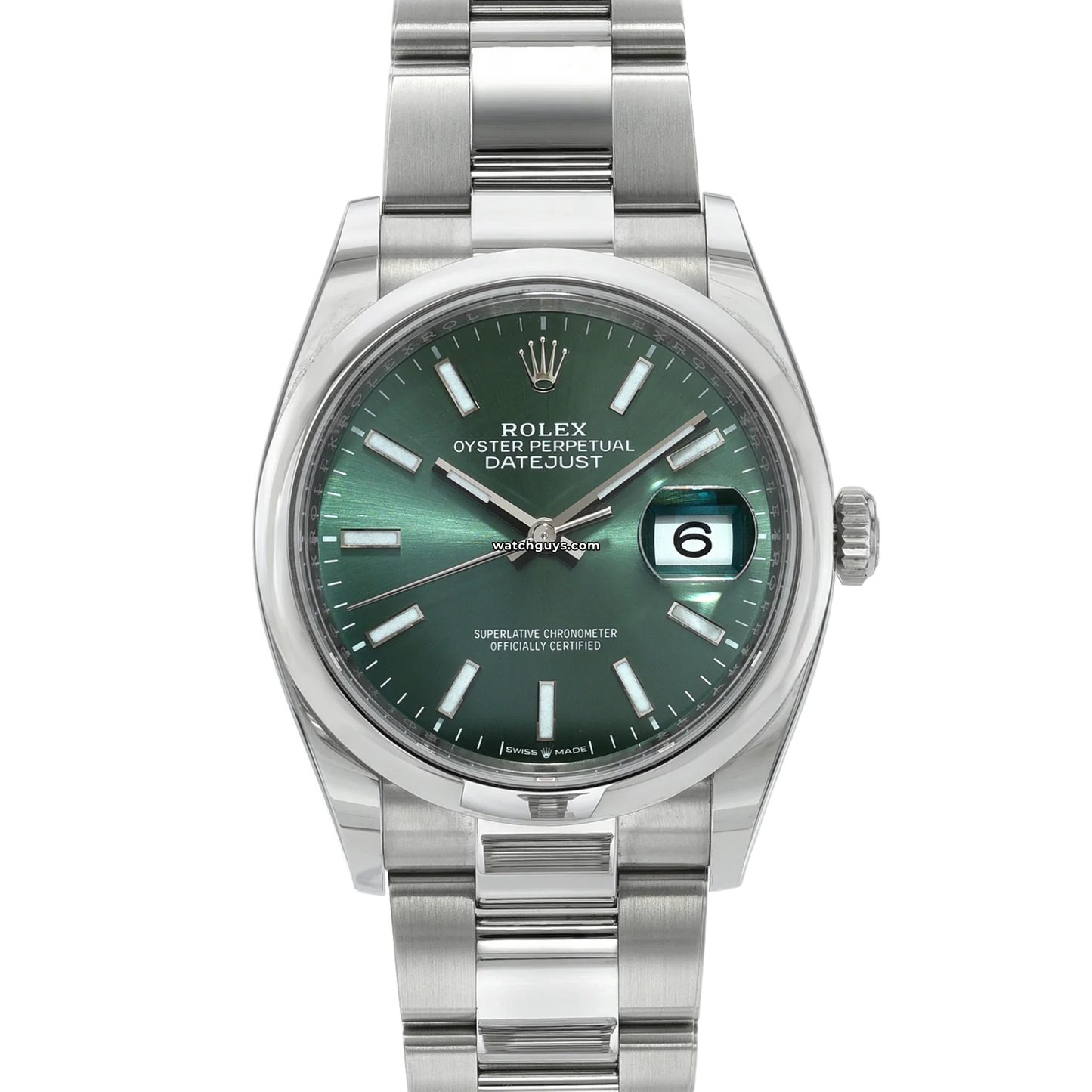 Rolex Datejust 126200 Mint Green Oyster