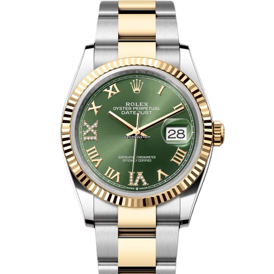 Rolex Datejust 126233 Green Roman Oyster