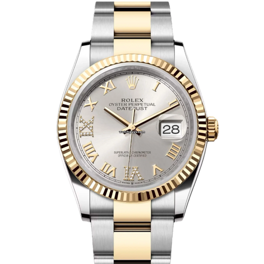 Rolex Datejust 126233 Silver Roman Oyster