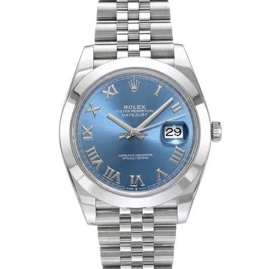Rolex Datejust 126300 Azzurro Blue Roman Jubilee