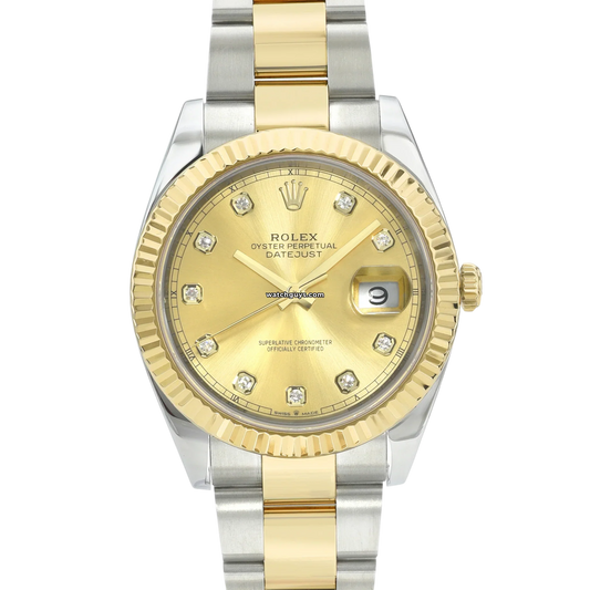 Rolex Datejust 126333 Champagne Diamond Oyster