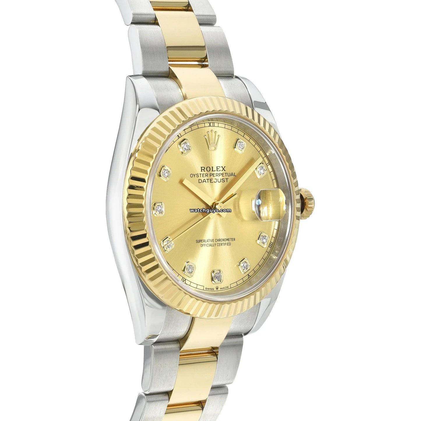Rolex Datejust 126333 Champagne Diamond Oyster