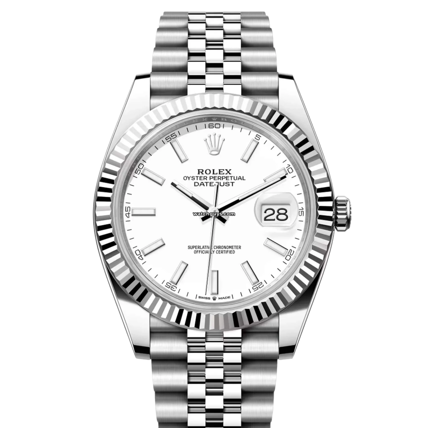 Rolex Datejust 126334 White Index Jubilee