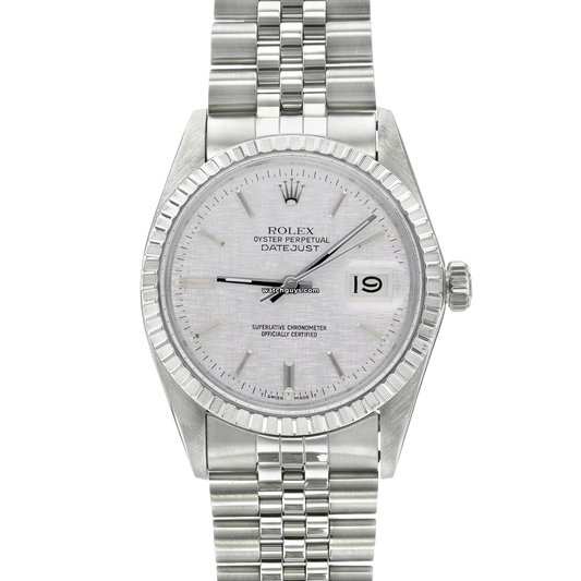 Rolex Datejust 16030 Silver Linen