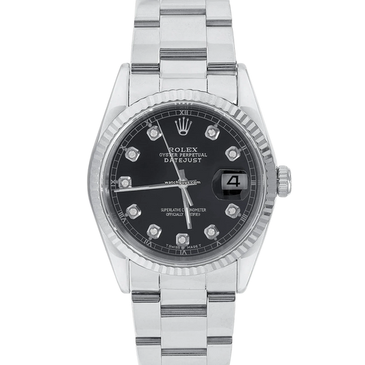 Rolex Datejust 16220 Black Diamond Dial