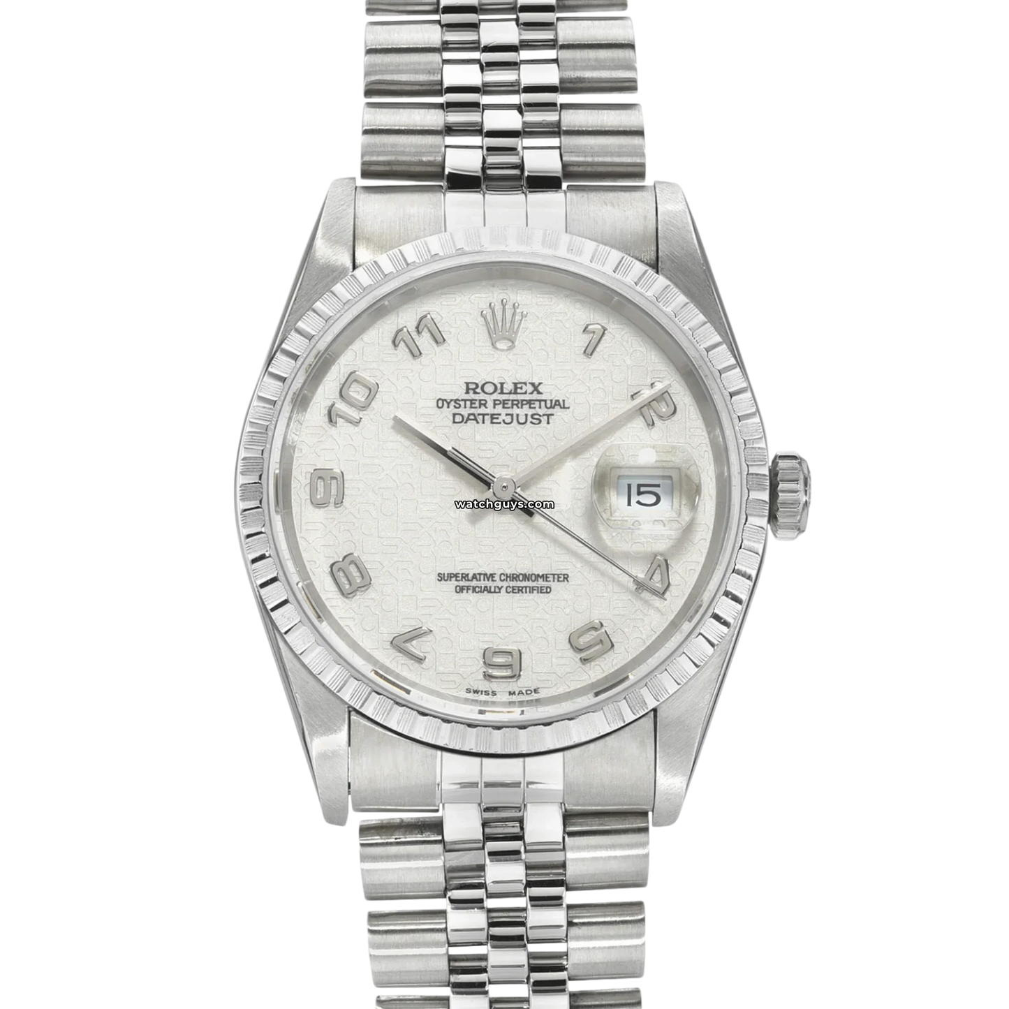 Rolex Datejust 16220 Ivory Jubilee Arabic