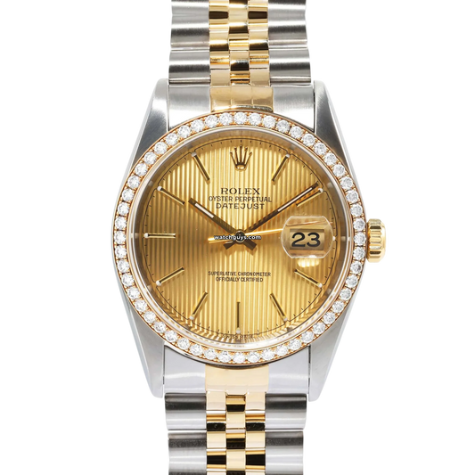 Rolex Datejust 16233 Diamond Champagne Tapestry
