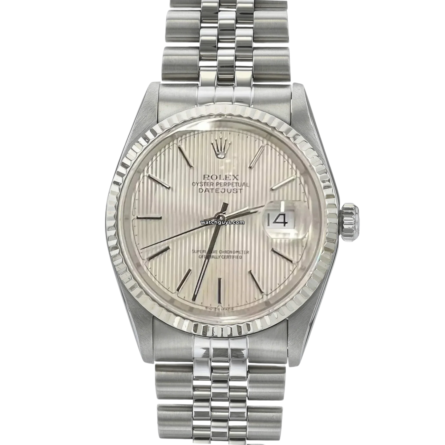 Rolex Datejust 16234 Silver Tapestry Dial