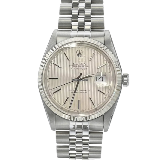 Rolex Datejust 16234 Silver Tapestry Dial