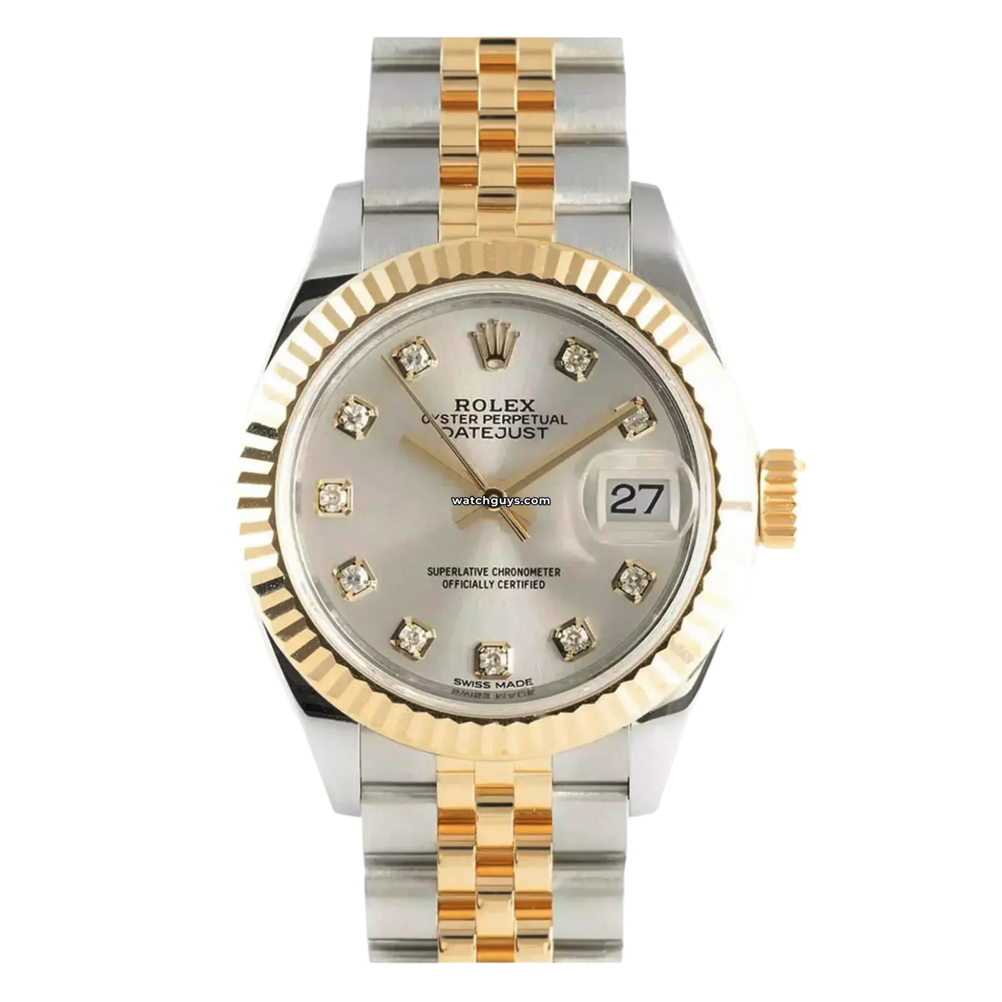 Rolex Datejust 178273 Silver Diamond Dial