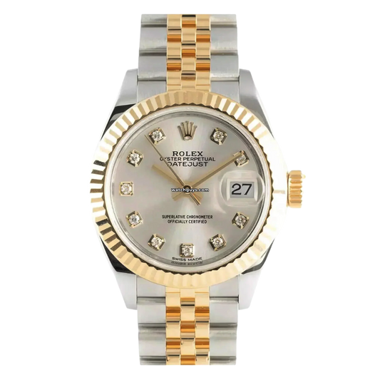 Rolex Datejust 178273 Silver Diamond Dial