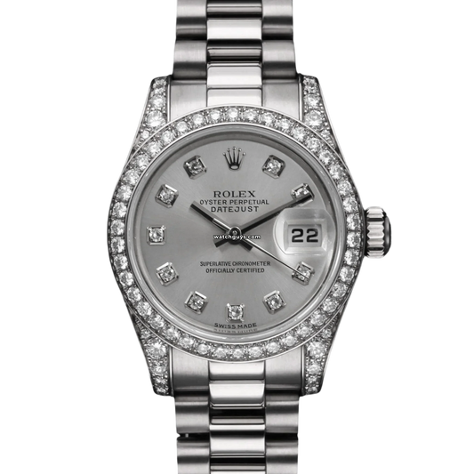 Rolex Datejust 179159 Silver Diamond President