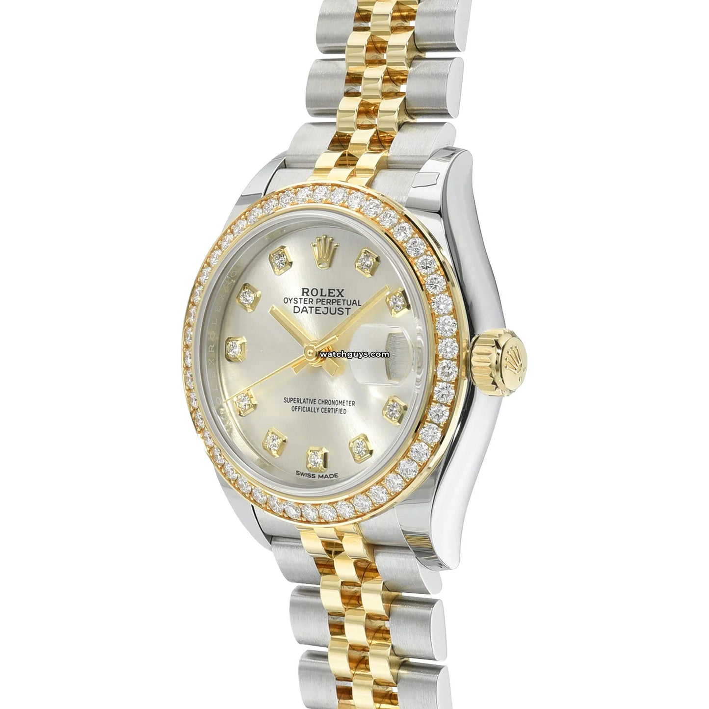 Rolex Datejust 279383RBR Silver Diamond