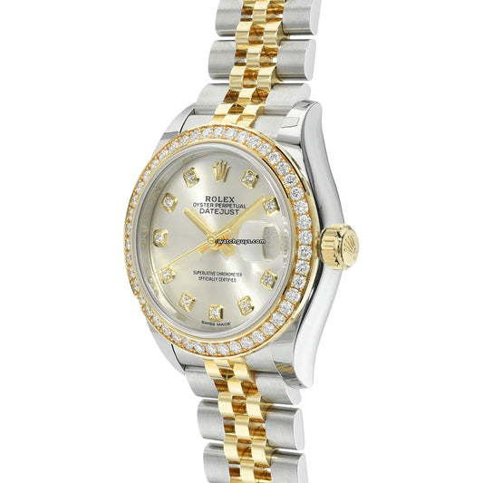 Rolex Datejust 279383RBR Silver Diamond