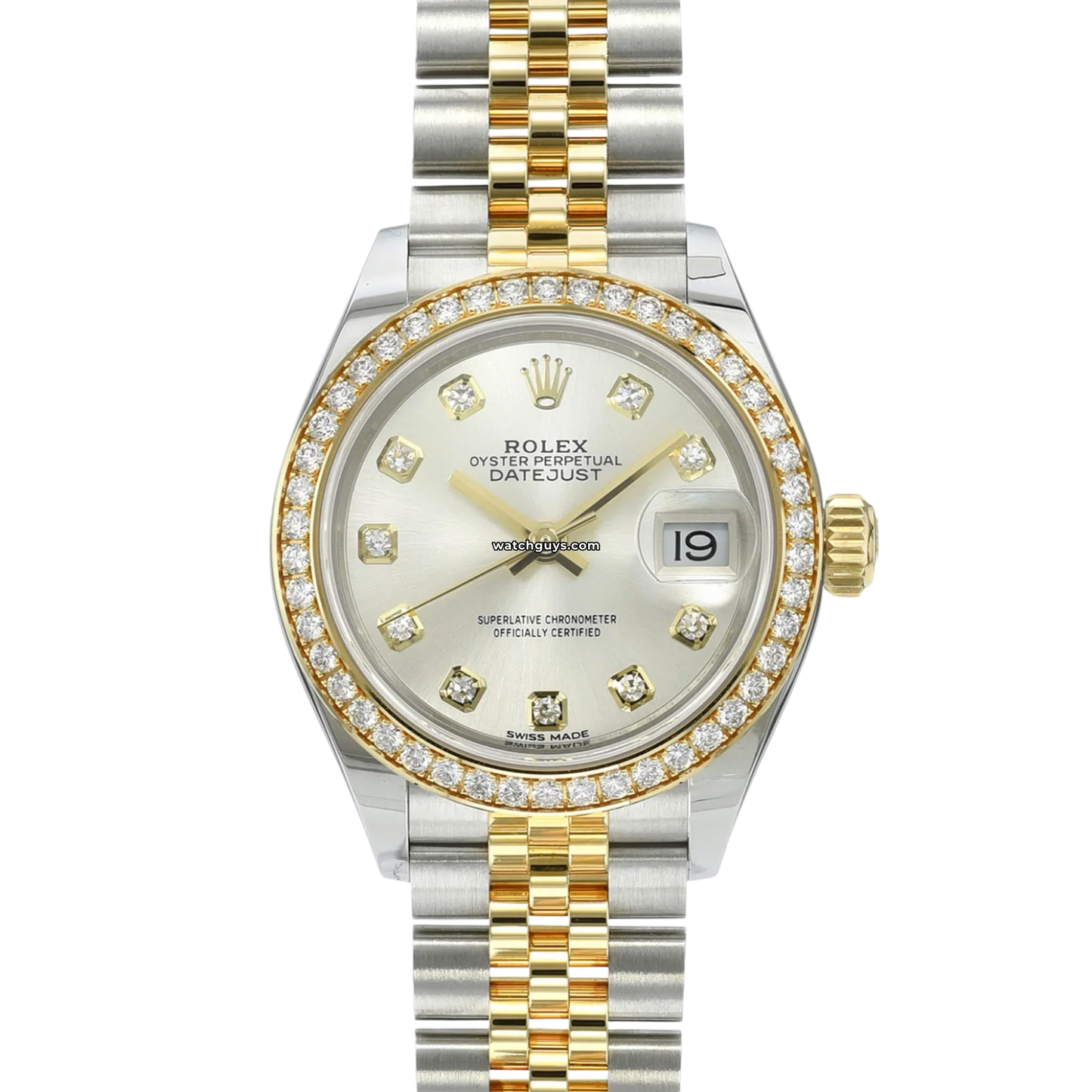 Rolex Datejust 279383RBR Silver Diamond