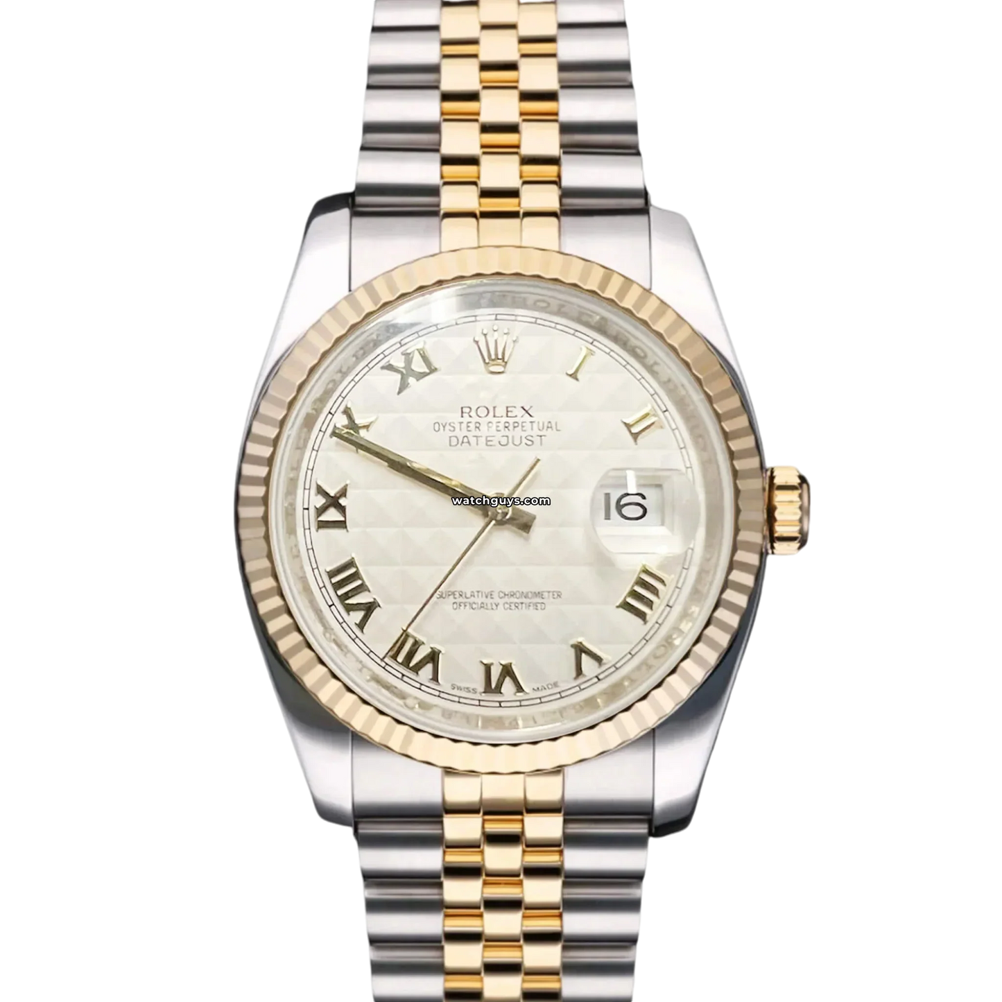 Rolex Datejust 36mm 116233 Ivory Pyramid Dial
