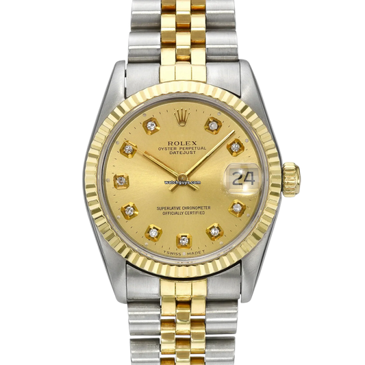 Rolex Datejust 68273 Two Tone Champagne Diamond