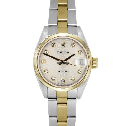Rolex Datejust 69163 Silver Oyster Diamond