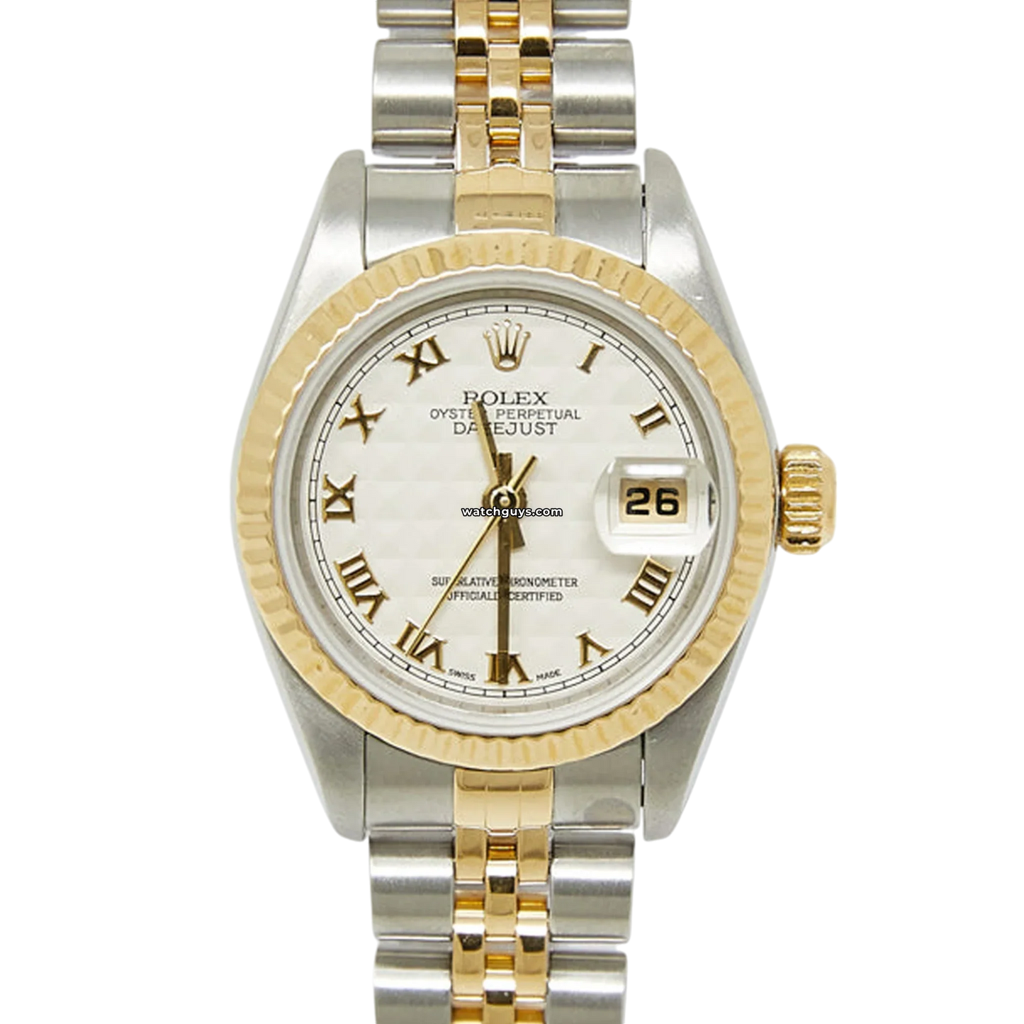 Rolex Datejust 69173 Ivory Pyramid Roman