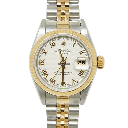 Rolex Datejust 69173 Ivory Pyramid Roman